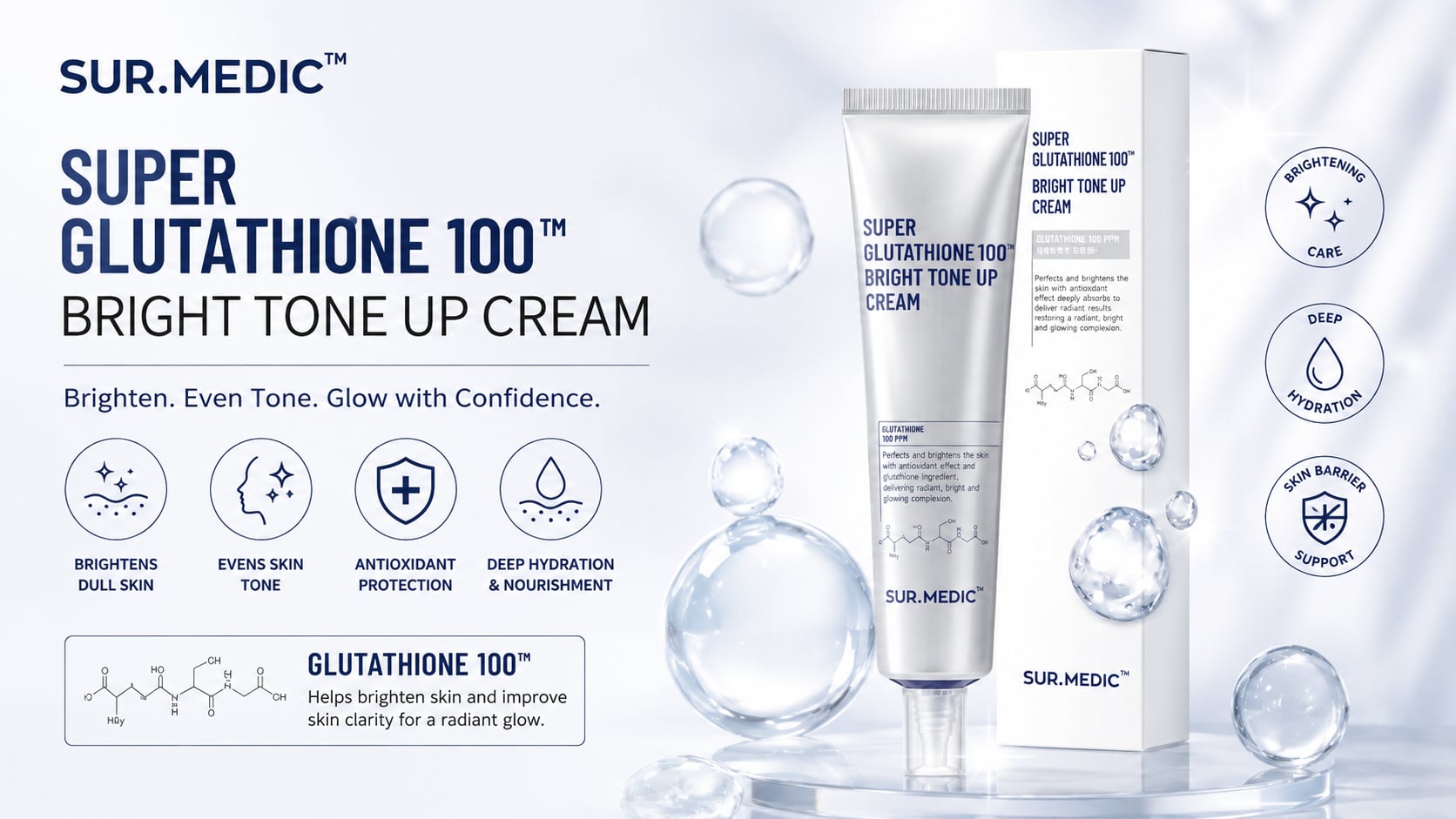 SUR.MEDIC+ Super Glutathione 100™ Bright Tone Up Cream 40ml