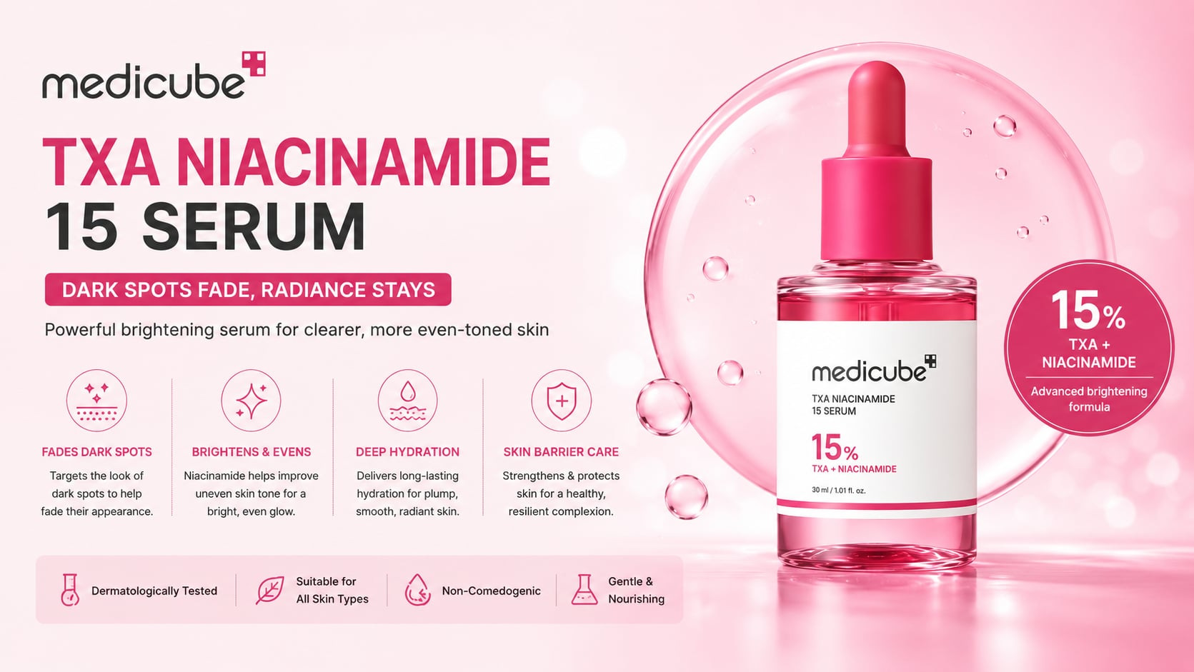 MEDICUBE Txa Niacinamide 15% Serum 30ml