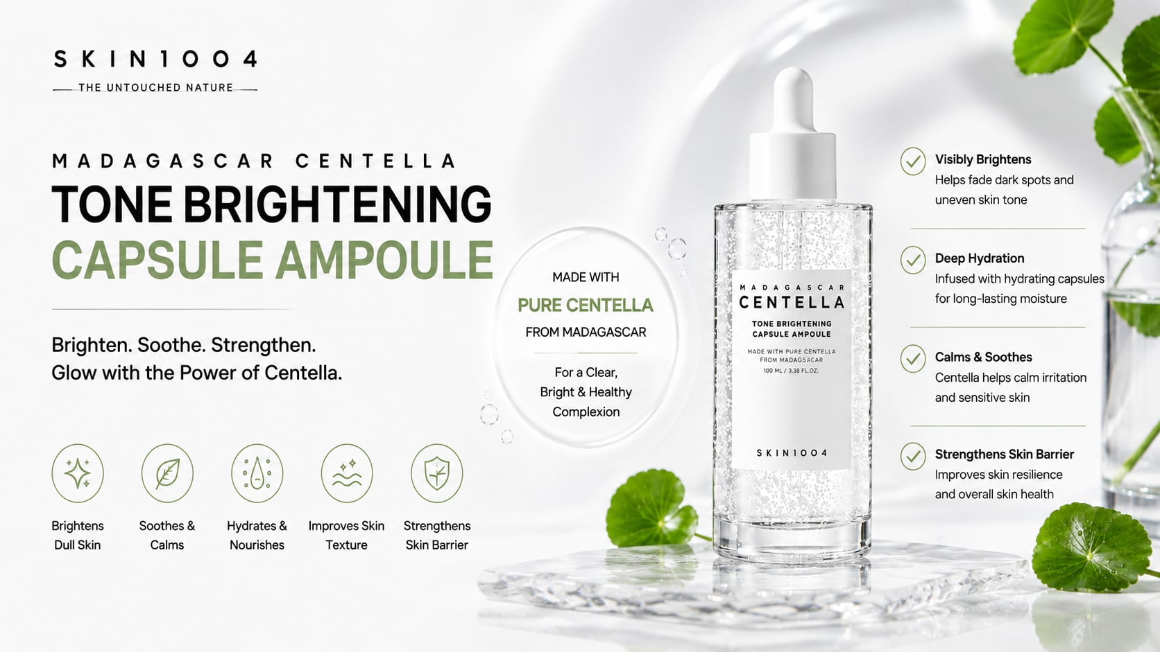 SKIN1004 Madagascar Centella Tone Brightening Capsule Ampoule